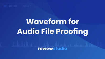 Waveform for reviewing audio files with ReviewStudio