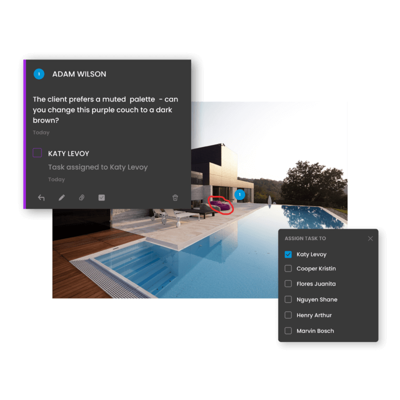 Architecture visualization creative tasks by ReviewStudio