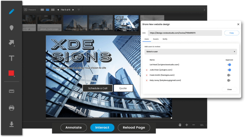 Set up html web files for review