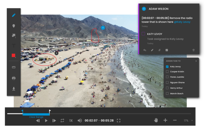 Video annotation tool for gathering feedback online