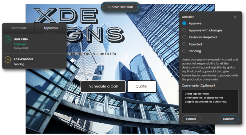 Website markup and annotation tool for getting faster approvals